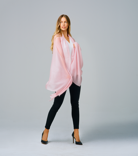 Sofia Cashmere Solid Black Featherweight Wrap