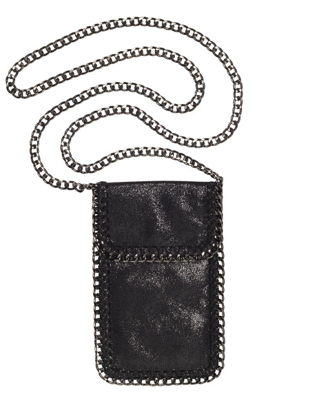 Amy & Aly Crossbody Phone Purse (Silver with Chain Trim)